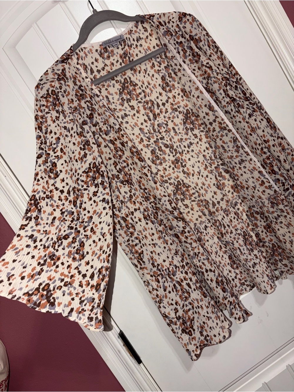 Leopard-Print Ruffle cardigan - Picture 4 of 6